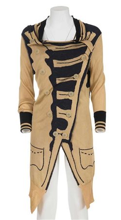 Vivienne Westwood ICONIC AND RARE TROMPE L'OEIL JACQUARD LONG JACKET...