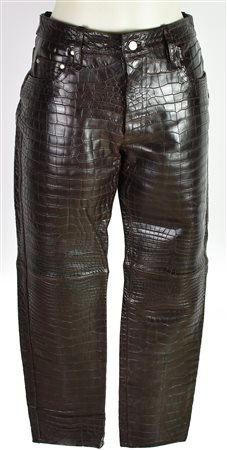 Hermes ALLIGATOR TROUSERS DESCRIPTION: Superb 5-pocket trousers in genuine...