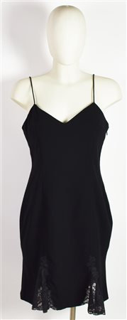 Christian Dior Boutique MINI DRESS DESCRIPTION: Black wool mini dress with...