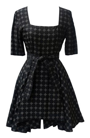 Martine Sitbon A-LINE DRESS DESCRIPTION: Dress in dark grey dots printed....