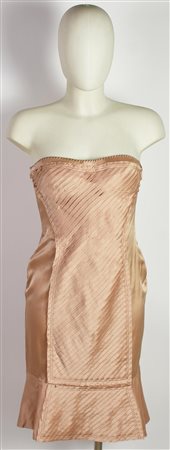Gucci BUSTIER MINI DRESS DESCRIPTION: Mini dress in powder pink silk with...