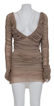 Gucci by Tom Ford RARE DRAPED DRESS DESCRIPTION: Rare draped long sleeve...