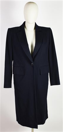 Hermes CASHMERE COAT DESCRIZIONE: Single-button dark blue cashmere coat....