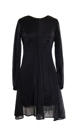 Helmut Lang FLARED DRESS DESCRIPTION: Flared long-sleeved dress in wool...