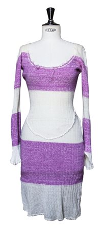 Vivienne Westwood STRIPY DRESS DESCRIPTION: Wool knit dress, white ribbed...