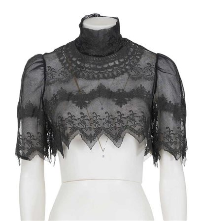 Jean Paul Gaultier ICONIC LACE CROP SHAWL DESCRIPTION: Iconic lace crop shawl...