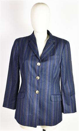 Trussardi WOOL BLAZER DESCRIPTION: Three-button wool blazer with contrasting...