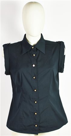 Gianni Versace SLEEVELESS SHIRT DESCRIPTION: Black sleeveless shirt in...