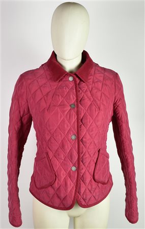 Aquascutum SILK JACKET DESCRIPTION: Quilted raspberry silk jacket, closure...