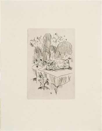 Pierre Bonnard (Fontenay-aux-Roses, 1867 - Le Cannet, 1947) Le chat...