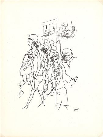 George Grosz (Berlino, 1893 - 1959) Judad der Mörder, 1925 Litografia cm....