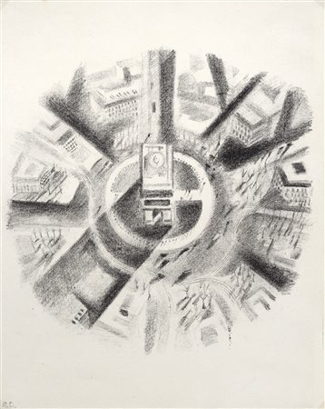 Robert Delaunay (Parigi, 1885 - Montpellier, 1941) Place de l'Étoile (Arc de...