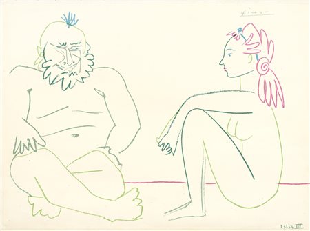 Pablo Picasso (Malaga, 1881 - Mougins, 1973) La Comedie Humaine, 1954-62...