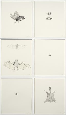Kiki Smith (Norimberga, 1954) Bird, Moth, Bat, Bee, Fly, Squirrel, 1998 Sei...