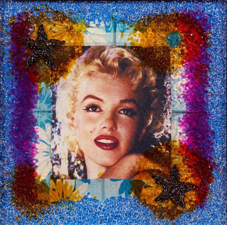 Omar Ronda (Biella, 1947 - 2017) Marilyn, 2013 Inclusione in resina cm. 30x30...