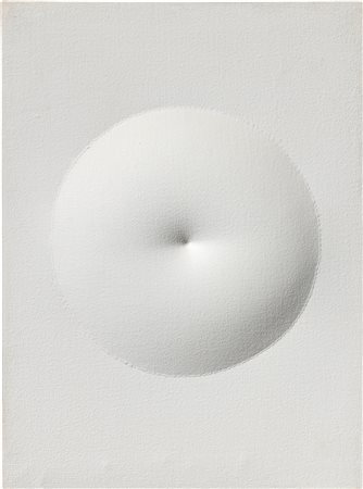 Agostino Bonalumi (Vimercate (Mi), 1935 - Milano, 2013) Bianco, 1964 Tela...