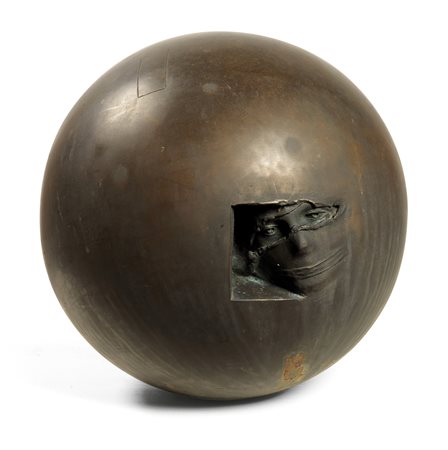 Igor Mitoraj (Oederan, 1944 - Parigi, 2014) Sfera Scultura in bronzo cm. 30 ø...