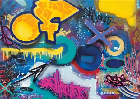 Toxic (New York, 1965) Crush Art, 2008 Vernice spray su tela cm. 141x200...