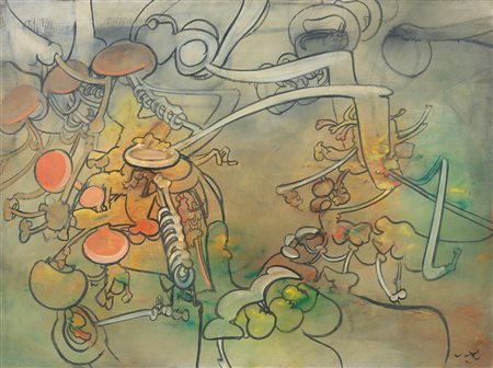 Roberto Sebastian Matta (Santiago del Cile, 1911 - Tarquinia (Vt), 2002)...