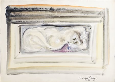 MARIO ROMOLI (1908-1978) Composizione con nudo - Composition with a Nude...