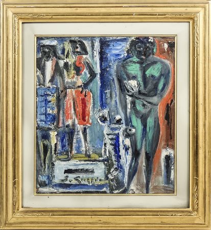 SPARTACO GREGGIO (1893-1979) Composizione con figure - Composition with...