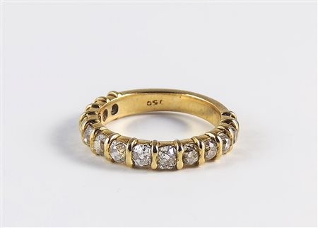 RIVIERE IN ORO GIALLO E DIAMANTI - GOLD AND DIAMONDS RING con brillanti...