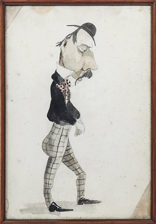 ANGIOLO TRICCA (1817-1884) Caricatura di Pietro Cheloni - Caricature of...