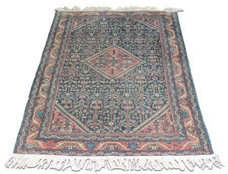 TAPPETO MEHAL - MEHAL RUG fondo blu con motivi floreali cm 203x138