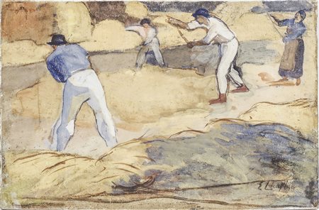 ELISABETH CHAPLIN (1890-1982) Lavoro nei campi - Working in the Fields...