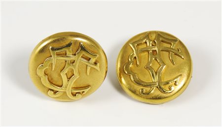 PAIO DI BOTTONI IN ORO - PAIR OF GOLD BUTTONS inizio del XX secolo - early...