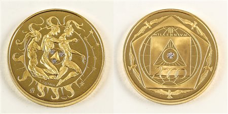 MEDAGLIA IN ORO 22 KT 2000 III MILLENNIO - 22 KT GOLD MEDAL YEAR 2000...