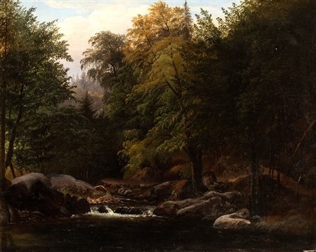 ELENA GHICA DORA D'ISTRIA (Bucarest  1828-Firenze  1888) <br>Angolo selvatico in montagna