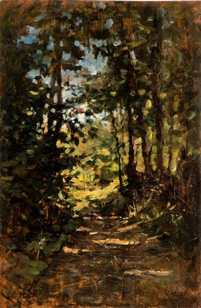 GIUSEPPE AUGUSTO LEVIS (Chiomonte 1873-1926) <br>Cammino nel bosco