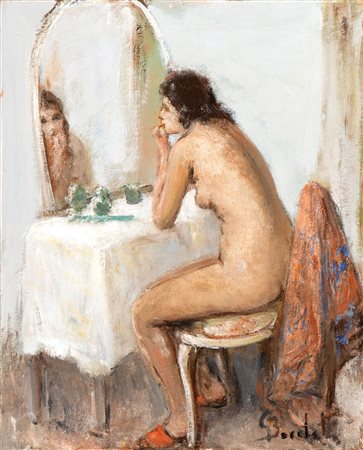 GAETANO BOCCHETTI (Napoli 1888-1990) <br>Nudo femminile che si specchia
