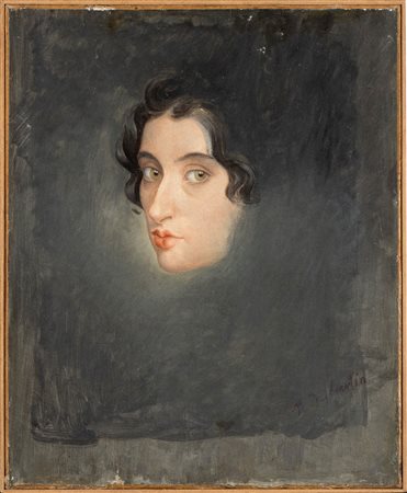 MARCELLIN DESBOUTIN (Cérilly 1823-Nizza 1902) <br>Volto femminile 