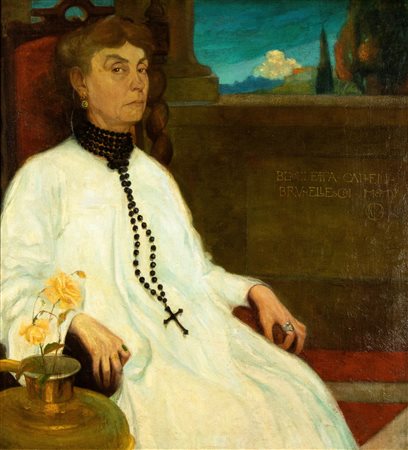 UMBERTO BRUNELLESCHI (Pistoia 1879-Parigi 1949) <br>Ritratto di Benedetta Cappelli