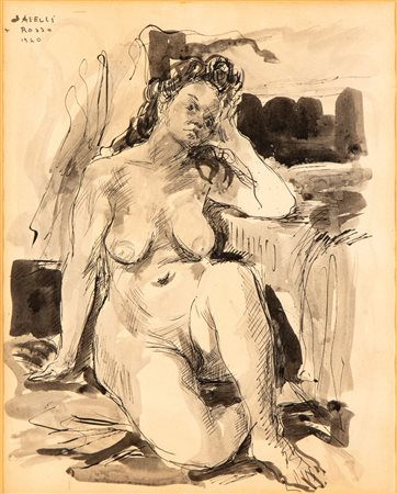 ANGELO SAVELLI (Pizzo 1911-Brescia 1995) <br>Nudo femminile
