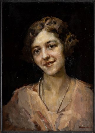 GIUSEPPE AMISANI (Mede Lomellina 1881-Portofino 1941) <br>Ritratto femminile