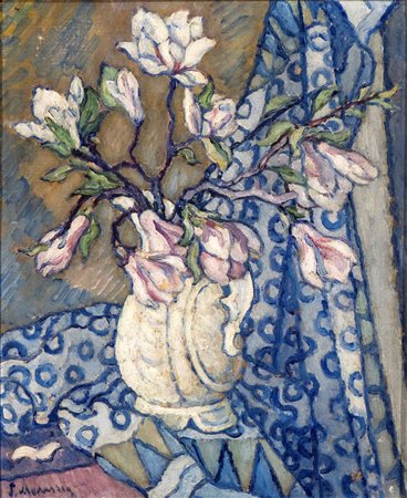 PIETRO MARUSSIG (Trieste 1879-Pavia 1937) - Vaso di fiori