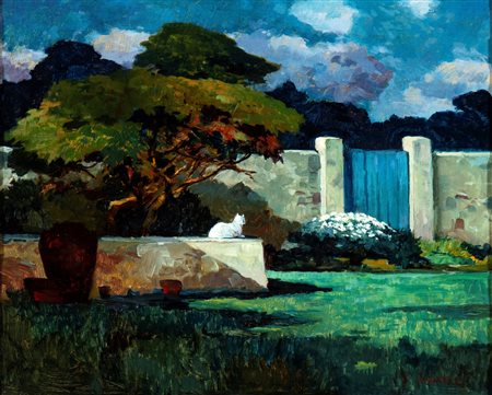 RENATO NATALI (Livorno 1883-1979) <br>Il mio giardino 