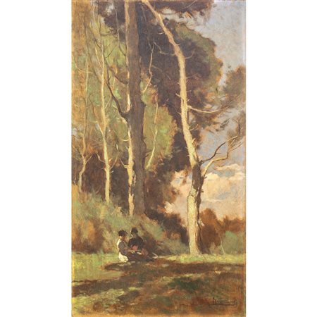 Ludovico Tommasi Livorno 1866 - Firenze 1941 88x48 cm.