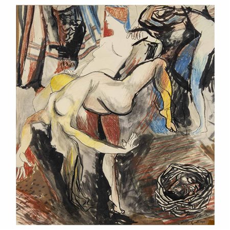 Renato Guttuso Bagheria 1911 - Roma 1987 46x42 cm.