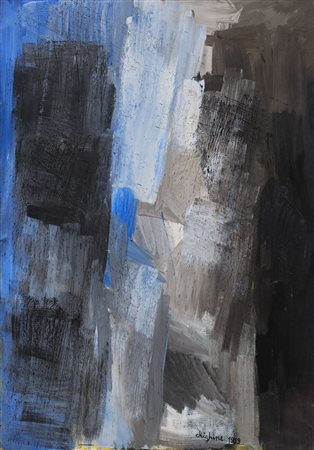 ALFREDO CHIGHINE
Composizione azzurro e bruno, 1959