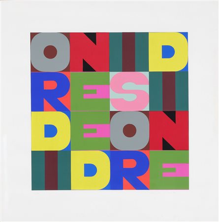 ALIGHIERO BOETTI
Ordine e disordine, 1982