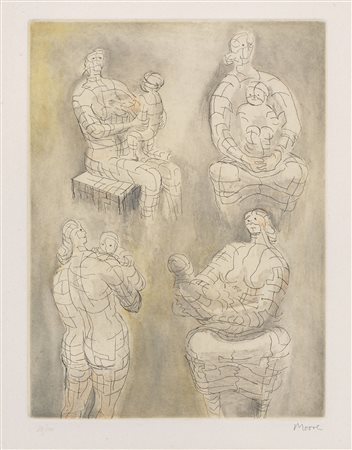 HENRY MOORE
Four Mothers and Child, 1979