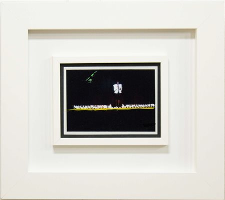 Mario Schifano, Senza titolo, 1990-97, tecnica mista su fotografia, 13x18 cm,...