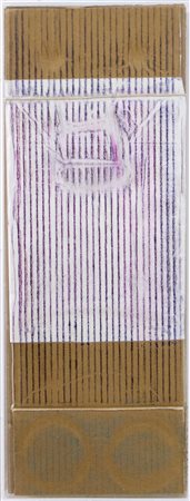 Paolo Masi, Senza titolo, 2009, tecnica mista su cartone, 50,5x18,5 cm,...