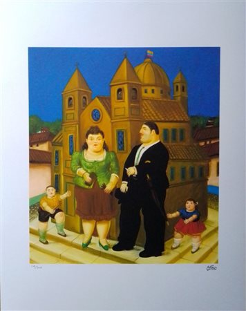 FERNANDO BOTERO (1932-2023) Litografia a Stampa Offset ( E' un Processo di...