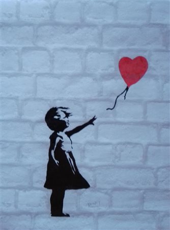 BANSKY (1974) Litografia Originale Banksy Special 3D Spray su Carta Cotton...