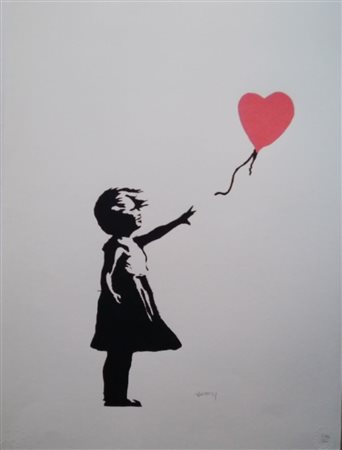 BANSKY (1974) Litografia Originale del Murales 2004, la Famosa Bambina col...